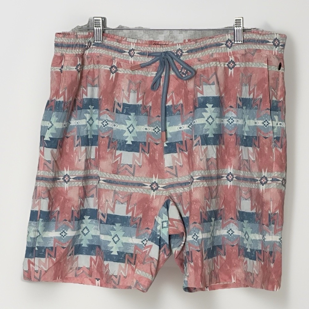 Faherty Shorts Mens XL Floral Essential Drawstring 7"‎ Chinos Swim